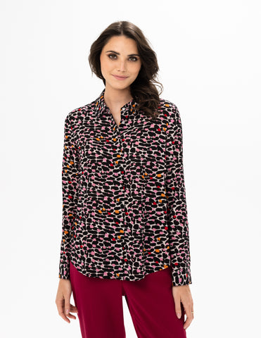 Long Sleeve Print Blouse