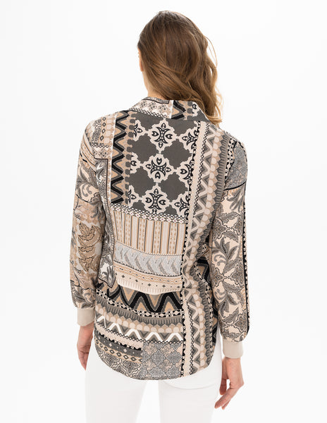 Long Sleeve Print Blouse