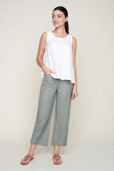 Linen Pull-On Culottes