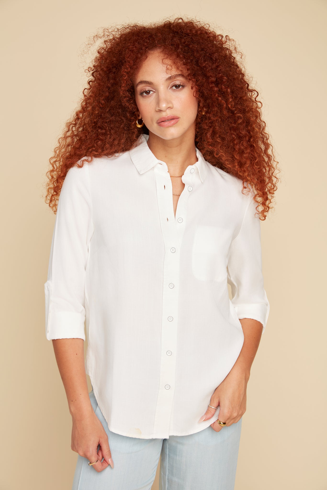 Long Sleeve Tencel Shirt