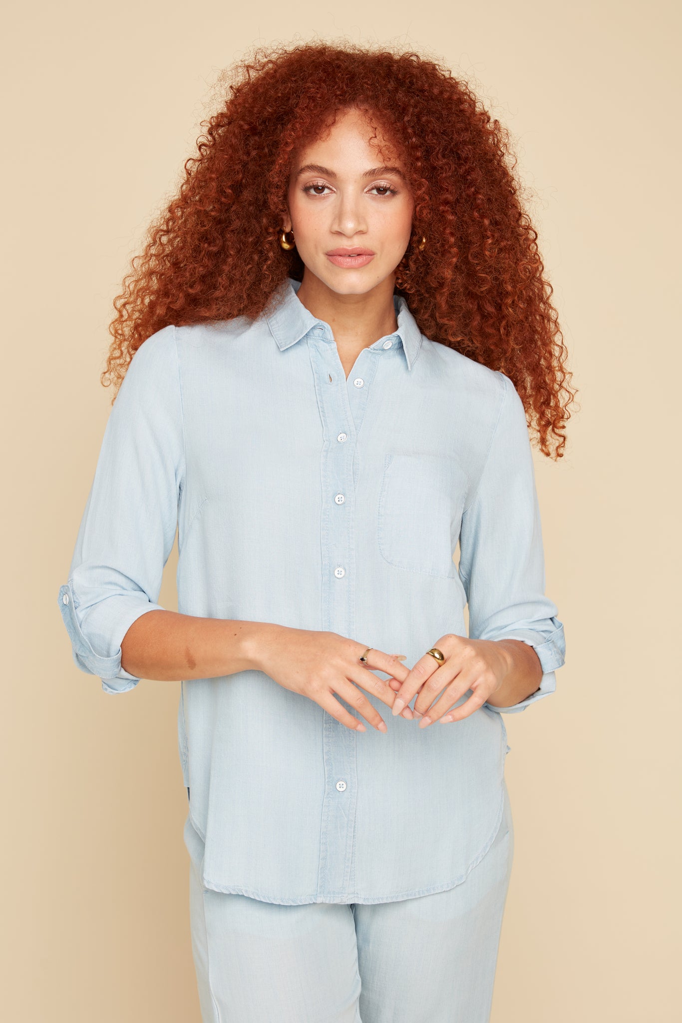 Long Sleeve Tencel Shirt