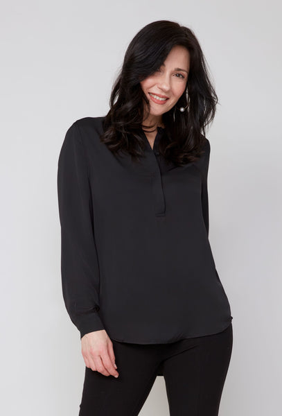 Long Sleeve Lux Silky Blouse