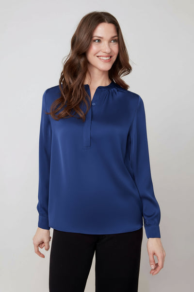Long Sleeve Lux Silky Blouse