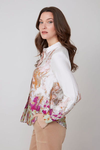 Long Sleeve Floral Print Blouse