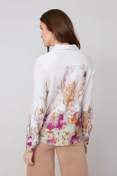 Long Sleeve Floral Print Blouse