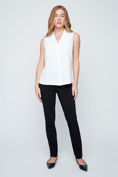 Sleeveless High Twist Woven Top