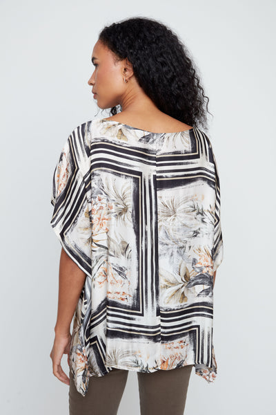 Print Poncho Blouse