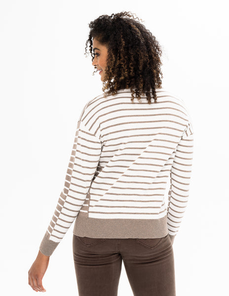 Stripe Cotton Blend Sweater