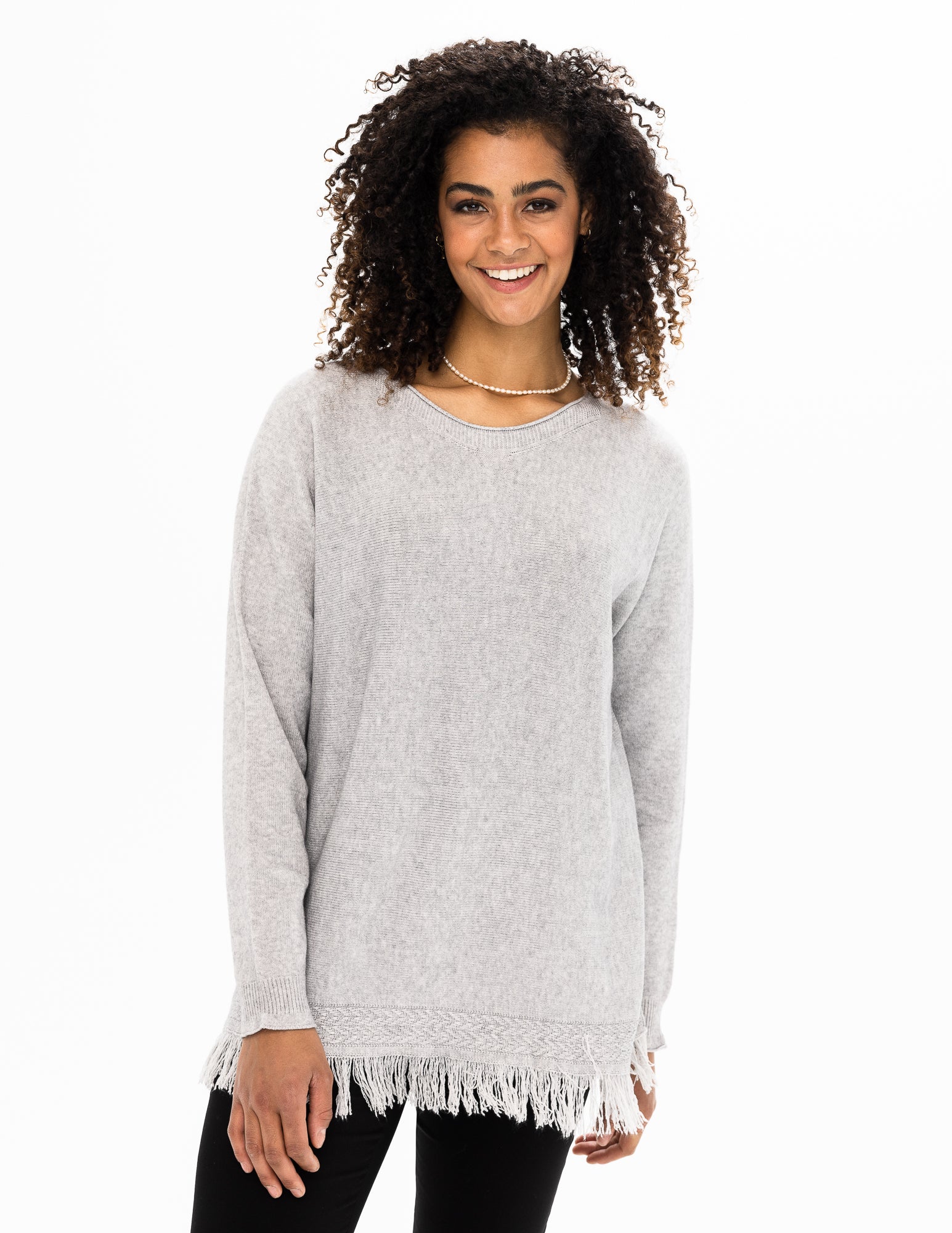 Fringe Trim Sweater