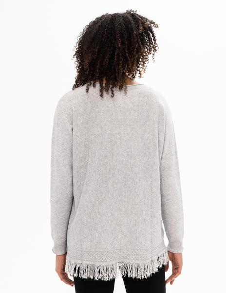 Fringe Trim Sweater