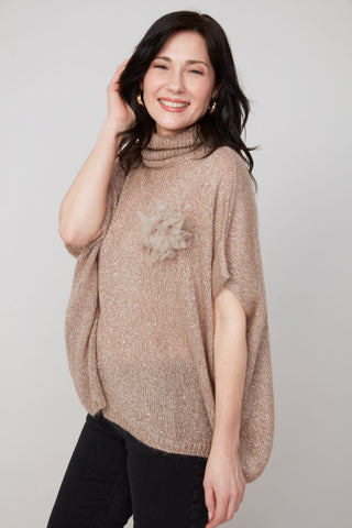 Turtleneck Lurex Sweater