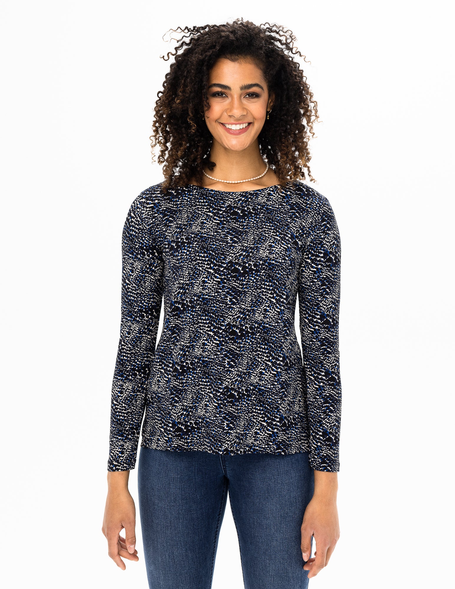 Long Sleeve Print Top