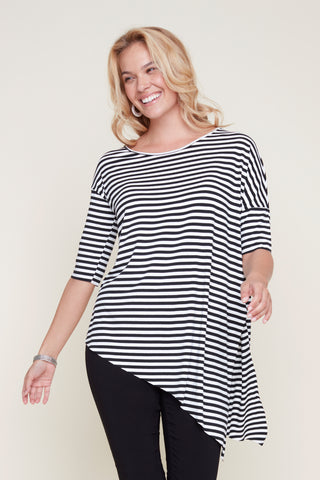 Tie Side Stripe Top