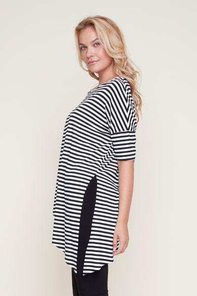 Tie Side Stripe Top