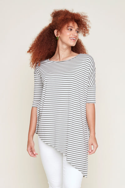 Tie Side Stripe Top