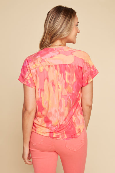 Short Sleeve Print Top