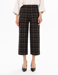 Pull-On Wide Leg Plaid Gaucho