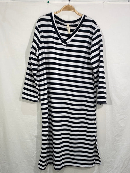 Stripe Long Cotton  Dress - Italian