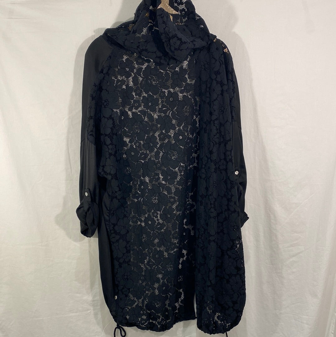 3/4 Lace/Back Hoodie Jacket