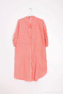 Stripe Cotton Tunic Dress - Italian