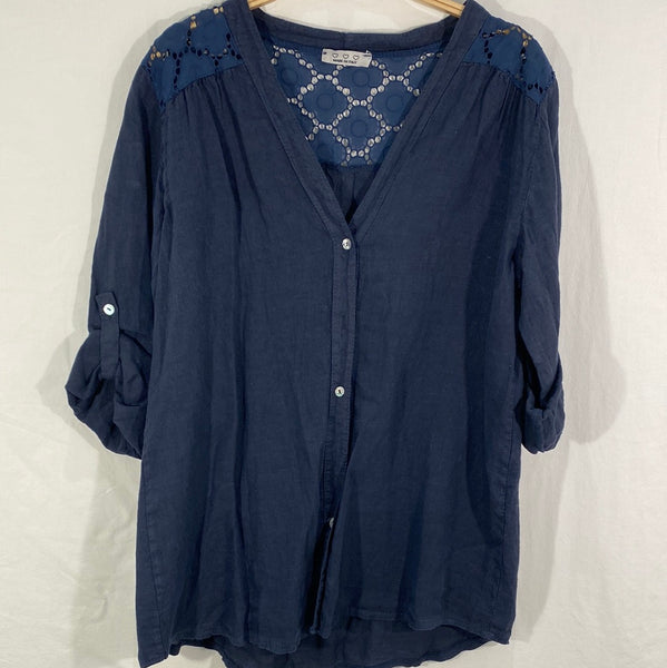 Detail Back Linen Blouse - Italian