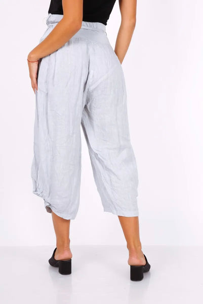 Belted Linen Pants - Italian