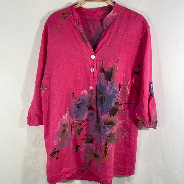 Printed Linen Blouse - Italian