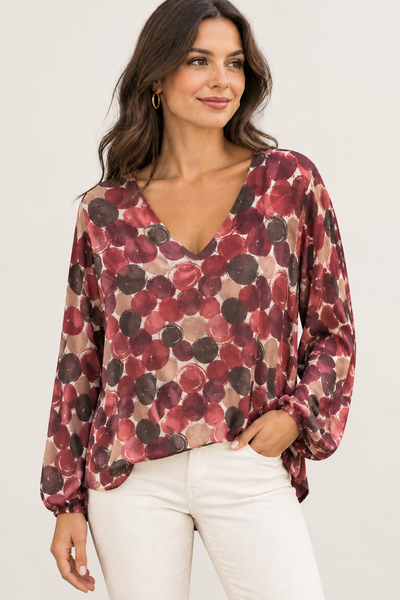First blouse on a female model