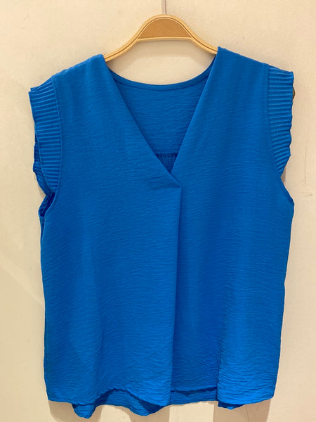 Sleeveless Chiffon Top- Italian