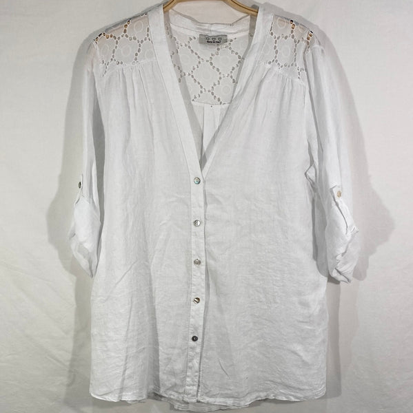 Detail Back Linen Blouse - Italian