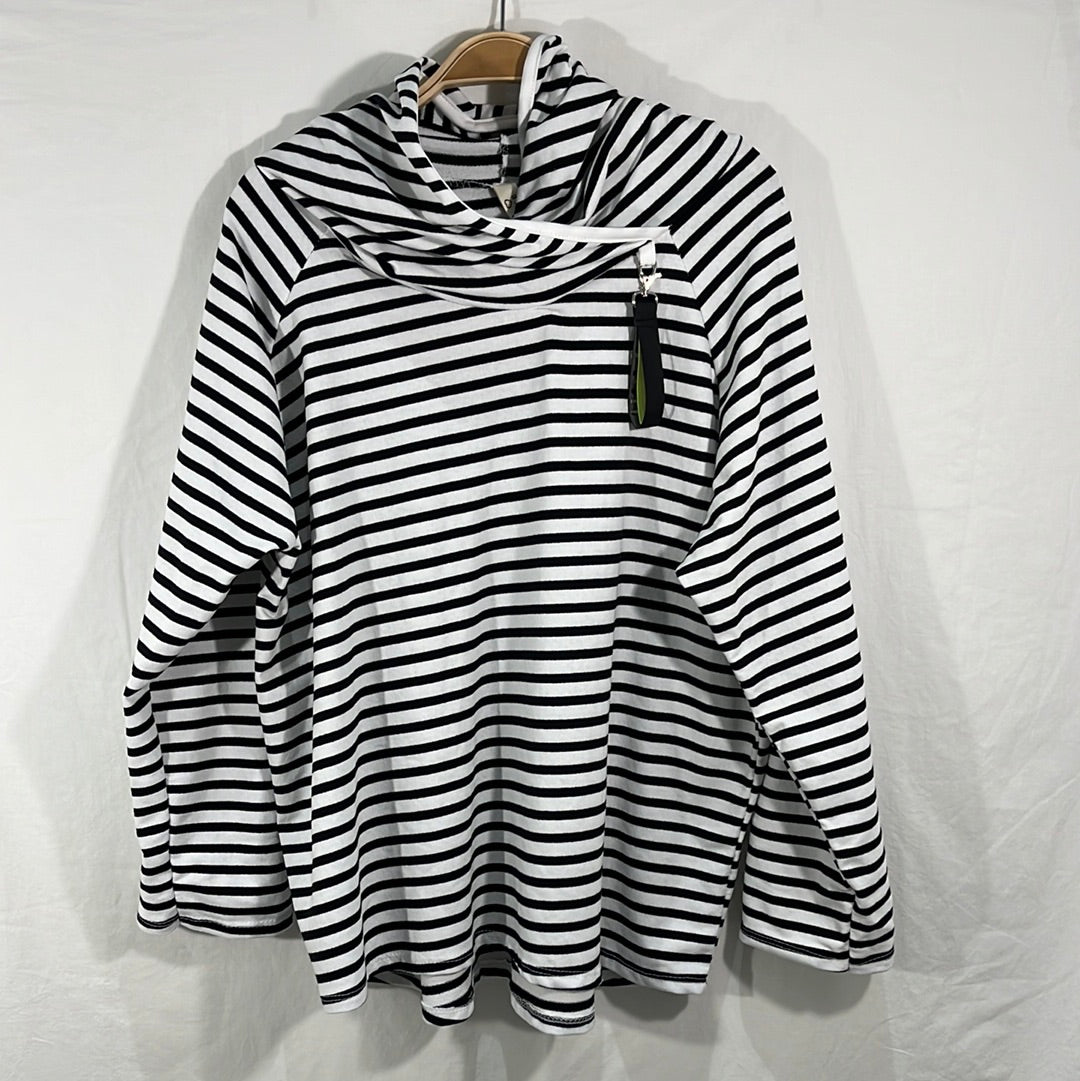 Hooded Stripe Top- Italian