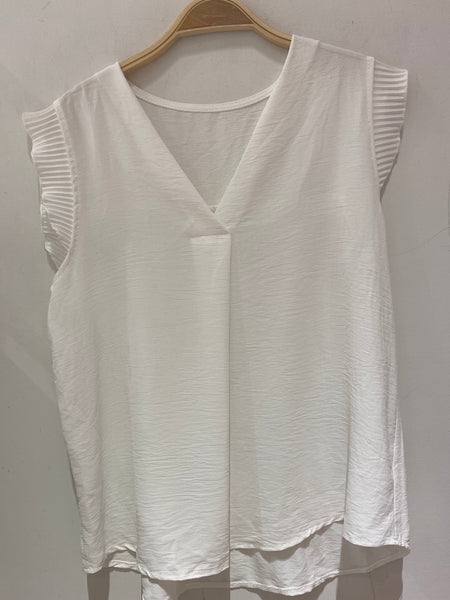 Sleeveless Chiffon Top- Italian