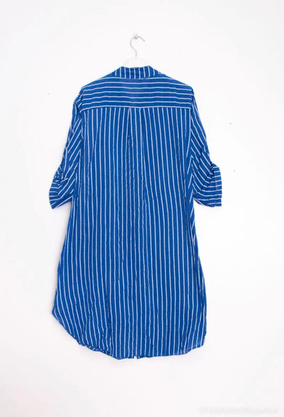 Stripe Cotton Tunic Dress - Italian