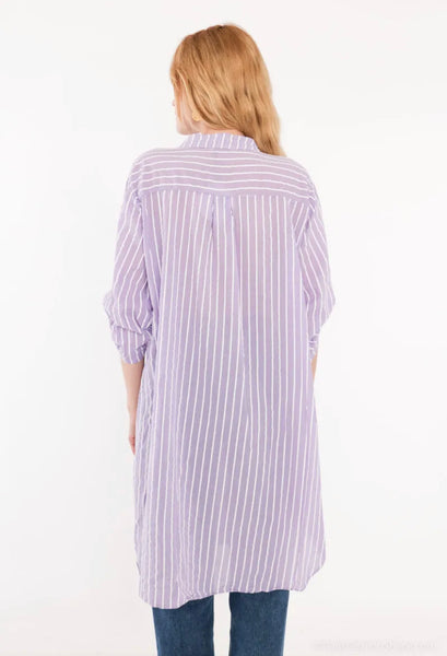 Stripe Cotton Tunic Dress - Italian