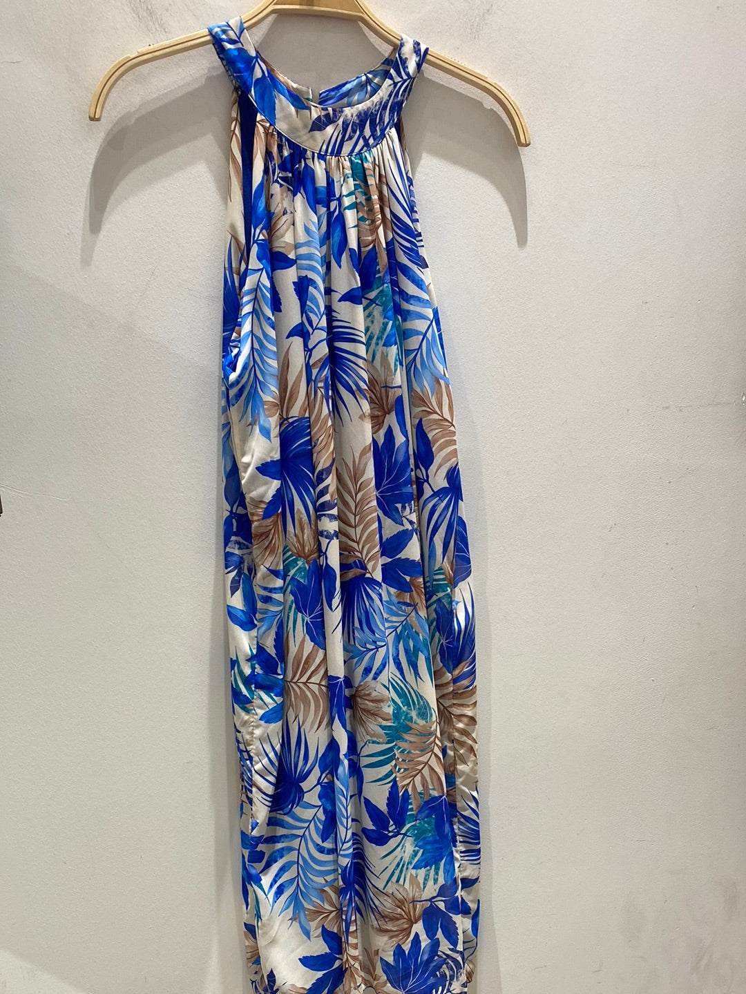 Sleeveless Chiffon Print Dress - Italian