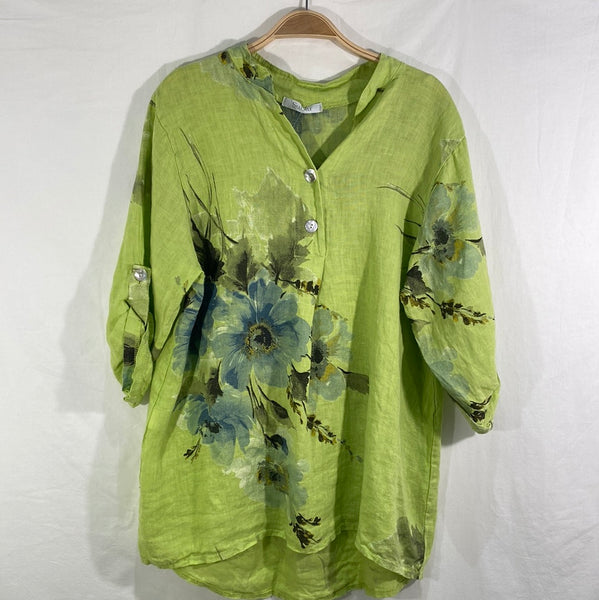 Printed Linen Blouse - Italian