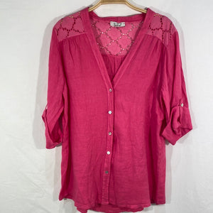 Detail Back Linen Blouse - Italian