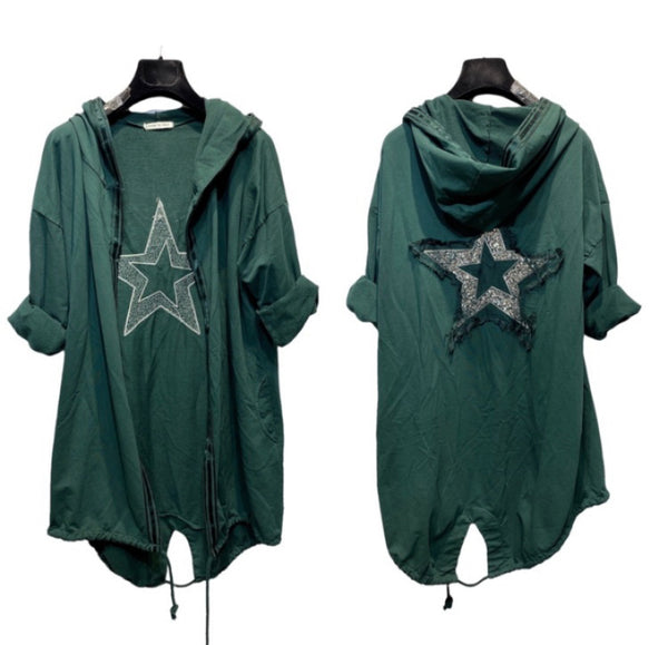 Star Back Cotton Hoodie