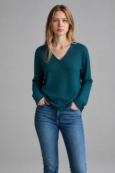 Long Sleeve V-Neck Basic Sweater
