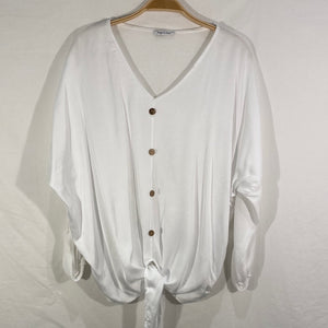 Long Sleeve Sateen Blouse - Italian