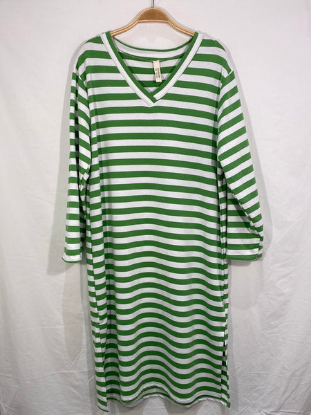 Stripe Long Cotton  Dress - Italian