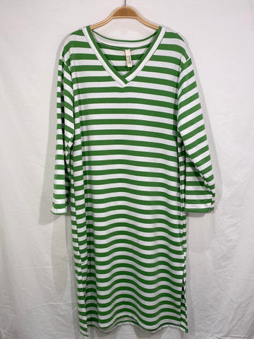 Stripe Long Cotton  Dress - Italian