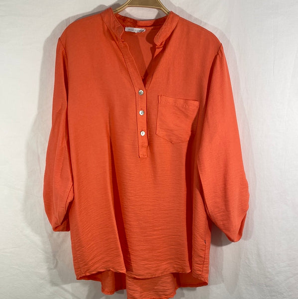 Roll-Up Sleeve Air Flow Blouse- Italian