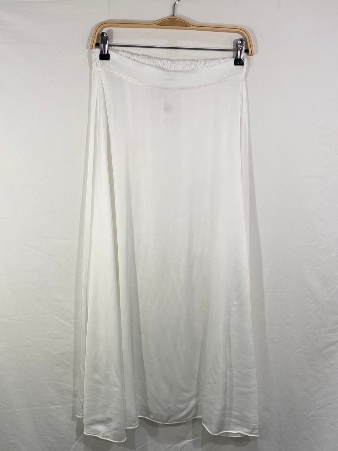 Long Sateen Flare Skirt   - Italian
