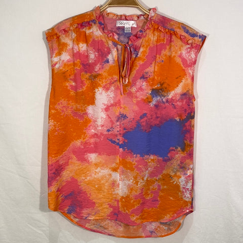Sleeveless Printed Blouse