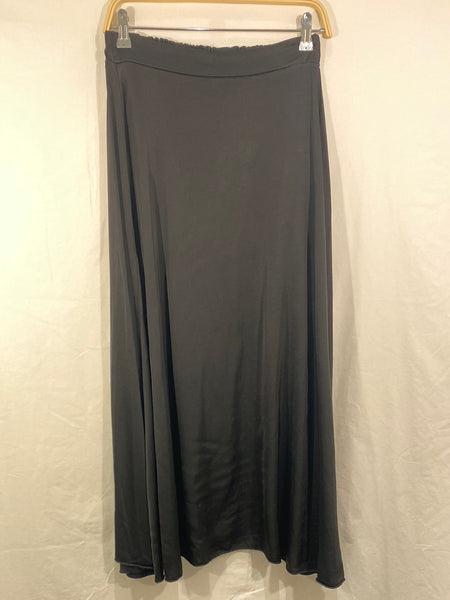 Long Sateen Flare Skirt   - Italian