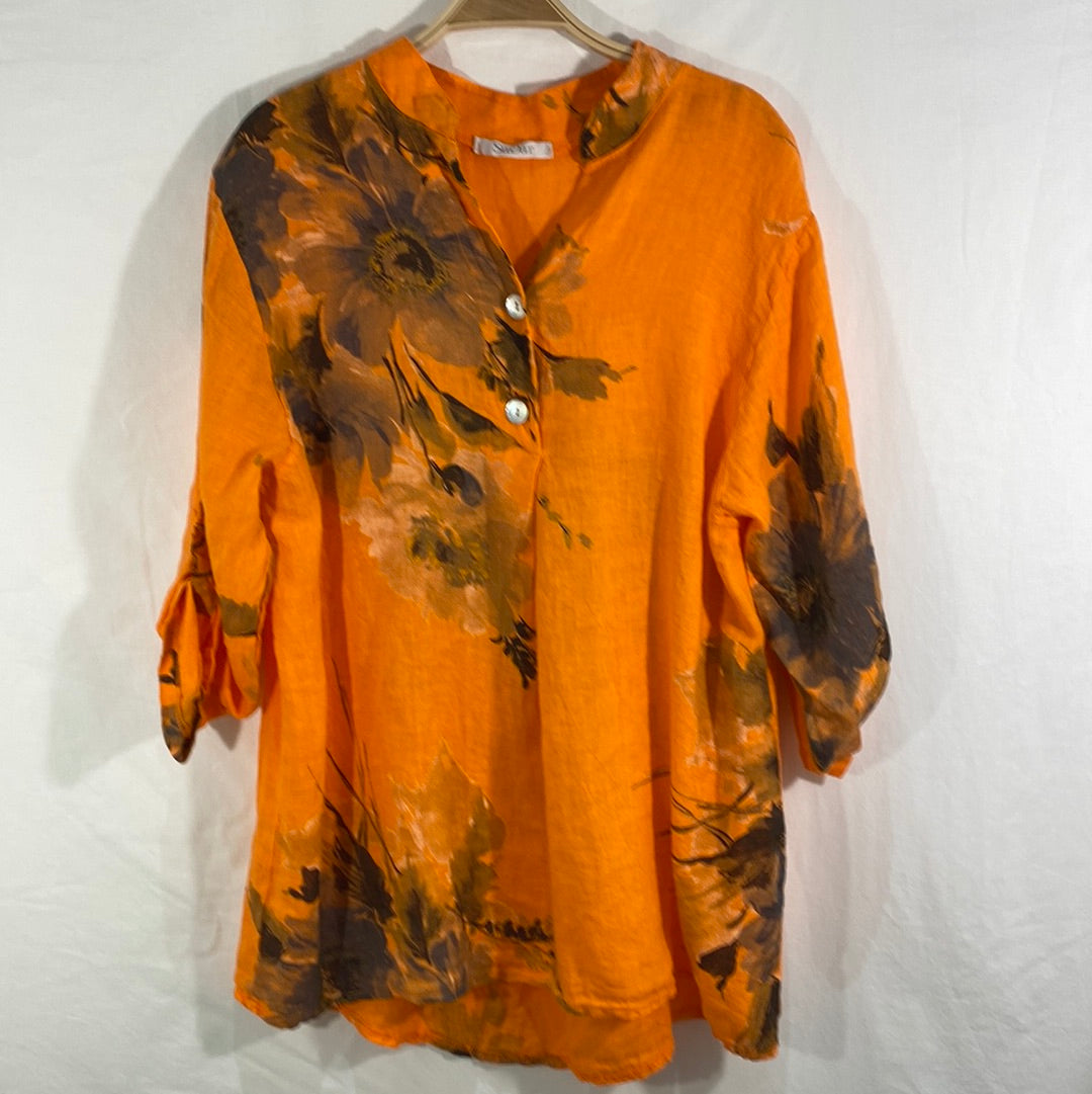 Printed Linen Blouse - Italian
