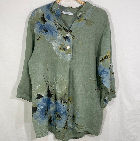 Printed Linen Blouse - Italian