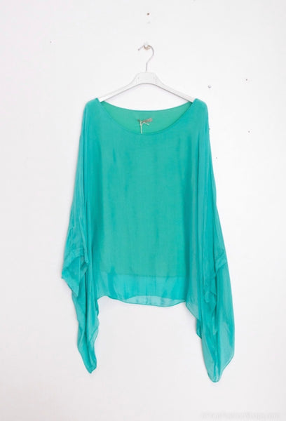 Poncho Silk Top- Italian