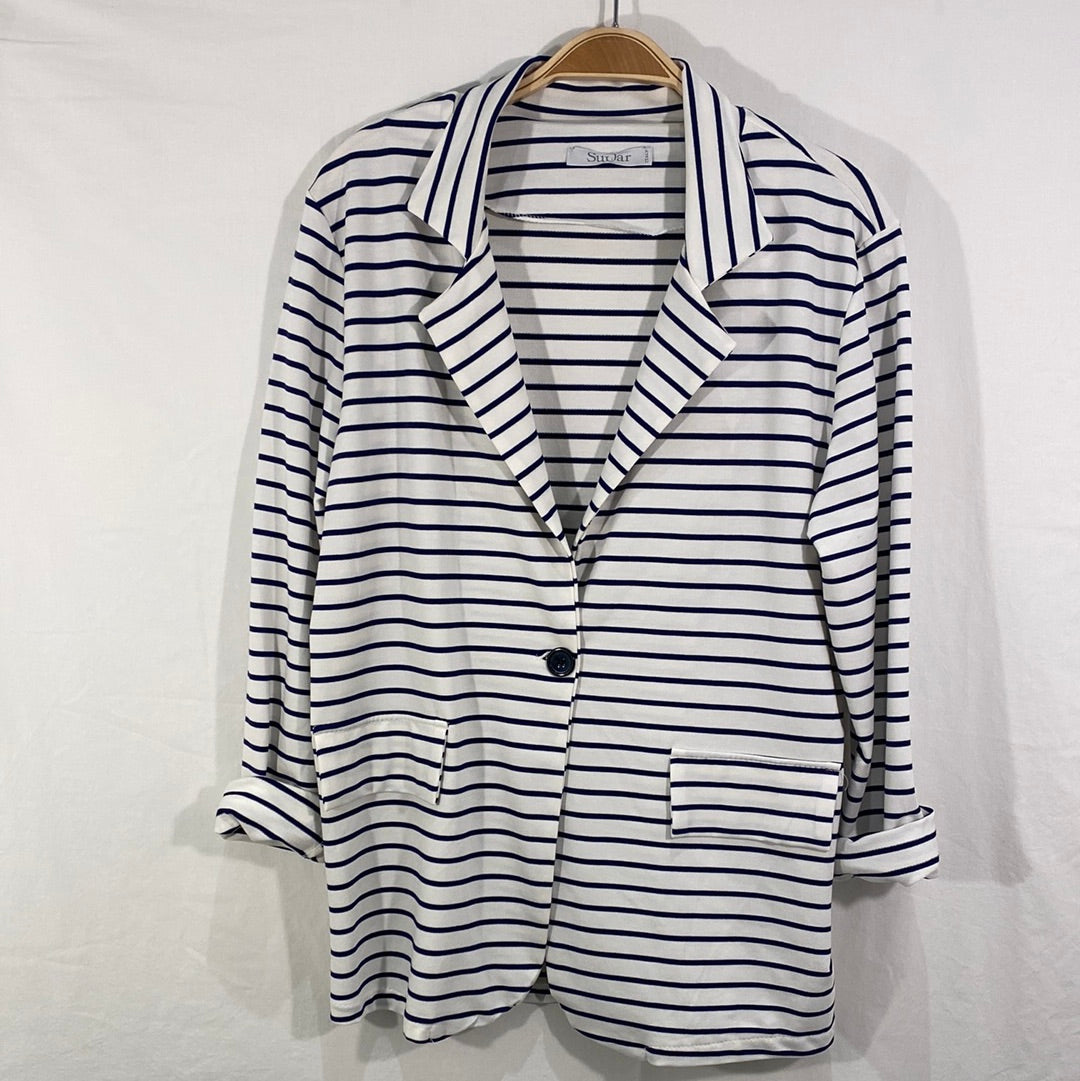Stripe Cotton Mixed Jacket - Italian